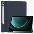 Husa de protectie tableta Techsuit Flex Trifold (with Pencil Holder) compatibil cu Samsung Galaxy Tab S9 / S9 FE / S10 FE, Albastru Inchis