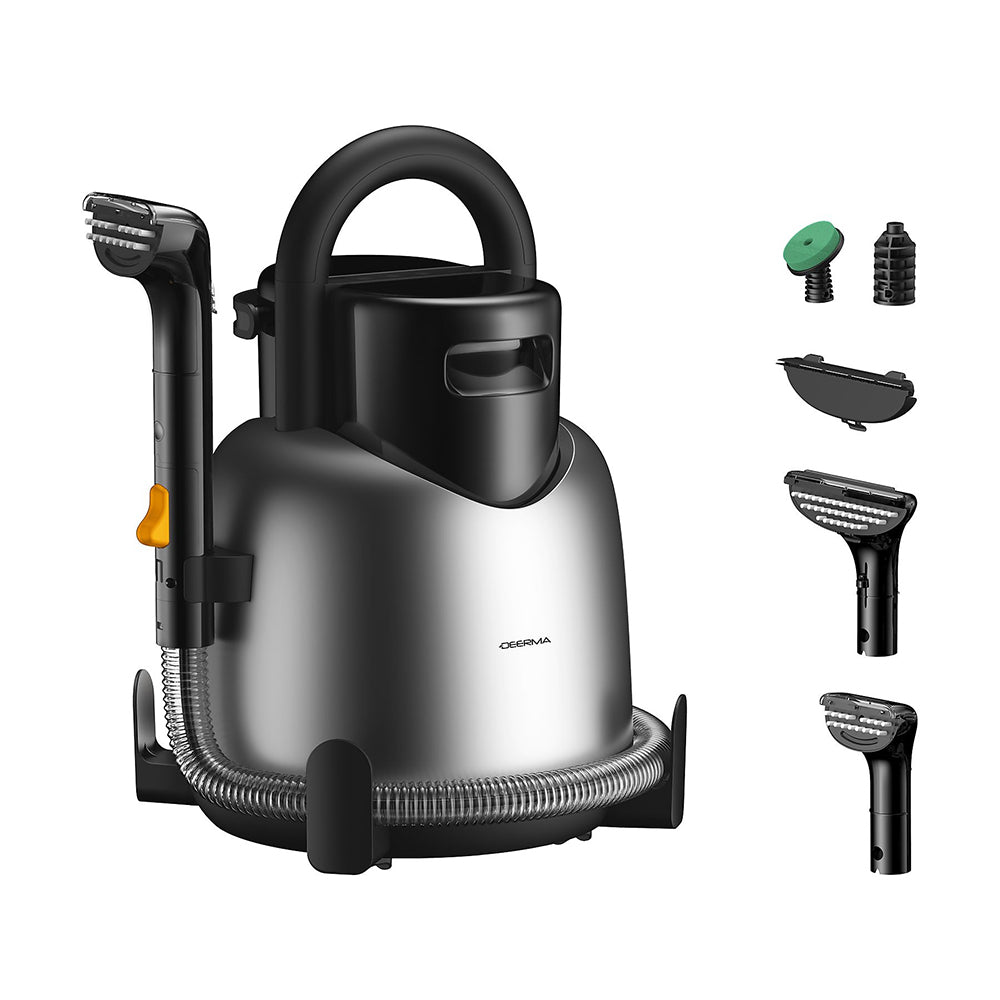 Gadget Deerma Steam Cleaner (BY700 S), 13000Pa, 1700W, High Temperature, 3 Modes, 5 Brush Heads, 6D Wash, Self-Cleaning, Negru