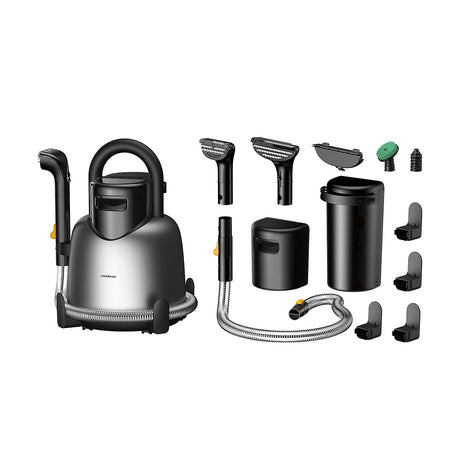 Gadget Deerma Steam Cleaner (BY700 S), 13000Pa, 1700W, High Temperature, 3 Modes, 5 Brush Heads, 6D Wash, Self-Cleaning, Negru
