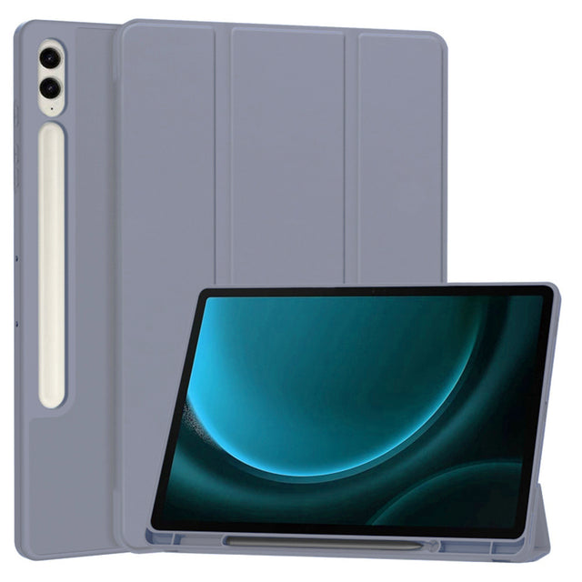 Husa de protectie tableta Techsuit Flex Trifold (with Pencil Holder) compatibil cu Samsung Galaxy Tab S9 FE Plus, Mov