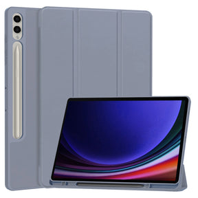 Husa de protectie tableta Techsuit Flex Trifold (with Pencil Holder) compatibil cu Samsung Galaxy Tab S9 Plus / S10 Plus / S9 FE Plus, Mov