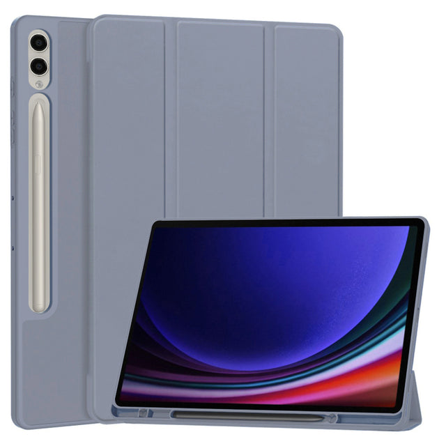 Husa de protectie tableta Techsuit Flex Trifold (with Pencil Holder) compatibil cu Samsung Galaxy Tab S9 Plus / S10 Plus / S9 FE Plus, Mov