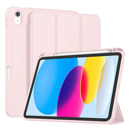 Husa de protectie tableta Techsuit Flex Trifold (with Pencil Holder) compatibil cu iPad 10 (2022) 10.9 / 11 (2025), Roz