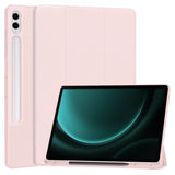 Husa de protectie tableta Techsuit Flex Trifold (with Pencil Holder) compatibil cu Samsung Galaxy Tab S9 Plus / S10 Plus / S9 FE Plus, Roz