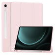 Husa de protectie tableta Techsuit Flex Trifold (with Pencil Holder) compatibil cu Samsung Galaxy Tab S9 / S9 FE / S10 FE, Roz