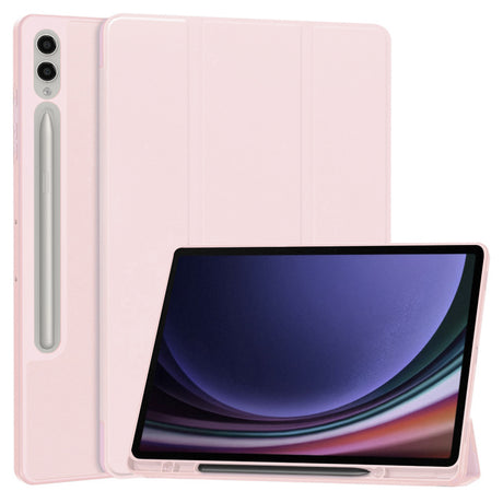 Husa de protectie tableta Techsuit Flex Trifold (with Pencil Holder) compatibil cu Samsung Galaxy Tab S9 Plus / S10 Plus, Roz