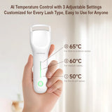 Gadget Deerma Eyelash Curler (JM01), Bionic, Smart 3-Level Heat Control, 400mAh, 2W, Safe Color-Changing Silicone, Alb