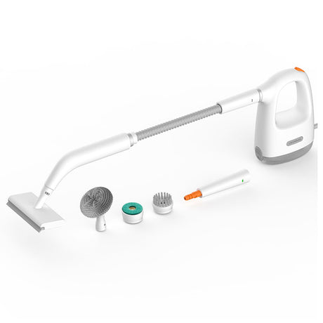 Gadget Deerma Handheld Steam Cleaner (ZQ01), Eliminates Bacteria 99,99%, 1300W, 100°, 36g/min Steam Flow, Brush Attachments, Alb