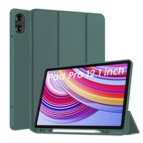 Husa de protectie tableta Techsuit Flex Trifold (with Pencil Holder) compatibil cu Xiaomi Redmi Pad Pro / Redmi Pad Pro 5G / Poco Pad, Verde