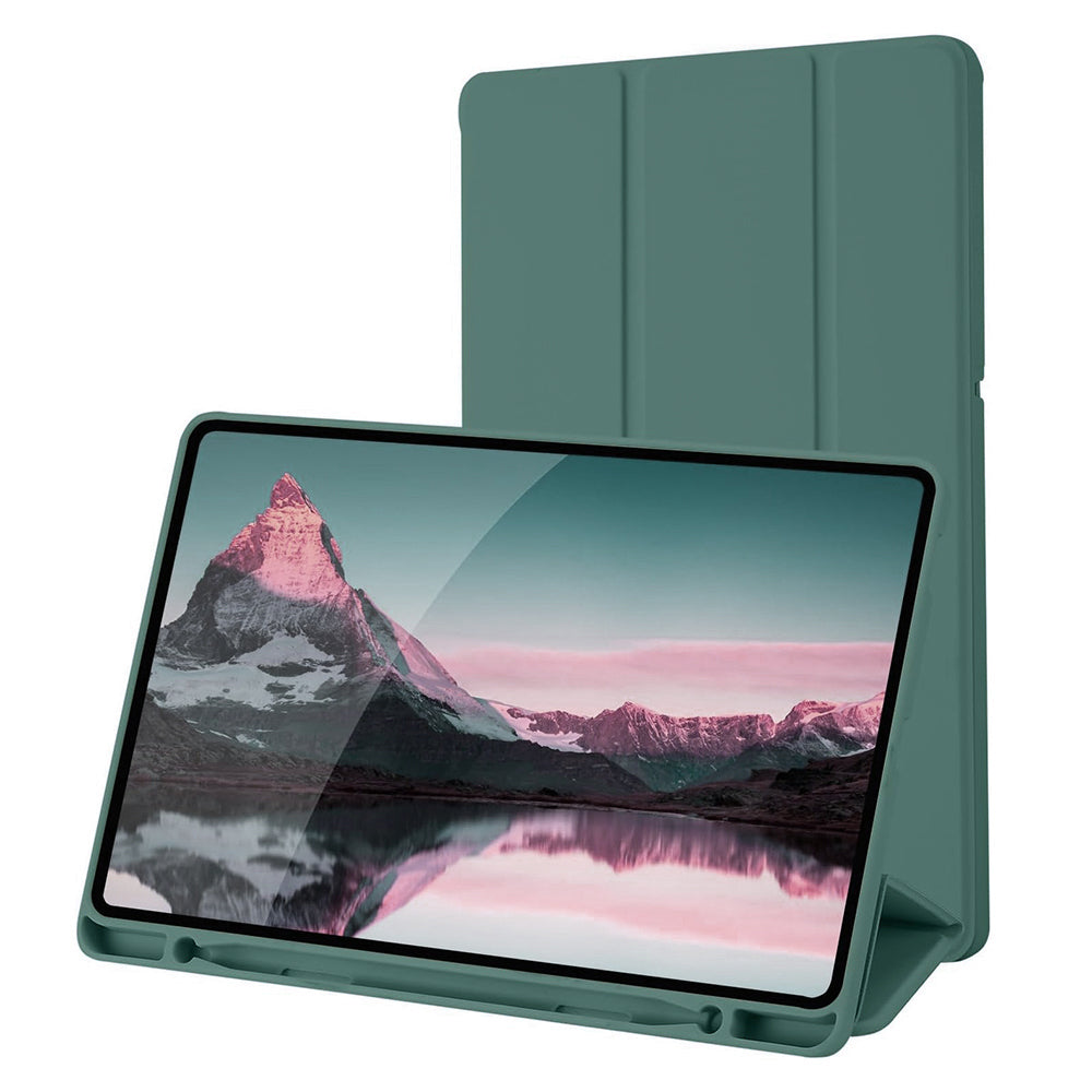 Husa de protectie tableta Techsuit Flex Trifold (with Pencil Holder) compatibil cu Samsung Galaxy Tab S6 Lite (2020/2022/2024), Verde