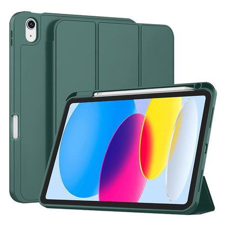 Husa de protectie tableta Techsuit Flex Trifold (with Pencil Holder) compatibil cu iPad 10 (2022) 10.9 / 11 (2025), Verde