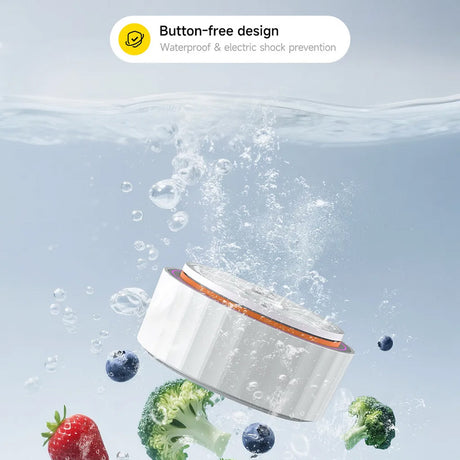Gadget Deerma Washing Machine (GS01), Automatic, 21W, 2000mAh, Portable Fruits Cleaner, Boost Food Freshness, Vortex Power, Alb