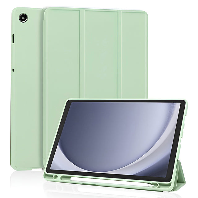 Husa de protectie tableta Techsuit Flex Trifold (with Pencil Holder) compatibil cu Samsung Galaxy Tab A11 / A9, Matcha Green