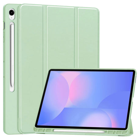 Husa de protectie tableta Techsuit Flex Trifold (with Pencil Holder) compatibil cu Samsung Galaxy Tab S10 FE Plus, Matcha Green