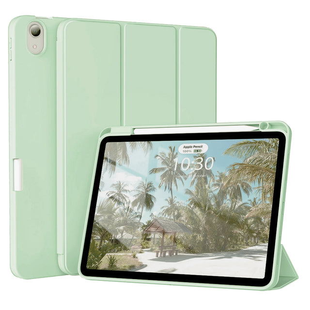 Husa de protectie tableta Techsuit Flex Trifold (with Pencil Holder) compatibil cu iPad Air 4 (2020) / Air 5 (2022), Matcha Green