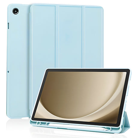 Husa de protectie tableta Techsuit Flex Trifold (with Pencil Holder) compatibil cu Samsung Galaxy Tab A11 Plus / A9 Plus, Albastru Cer