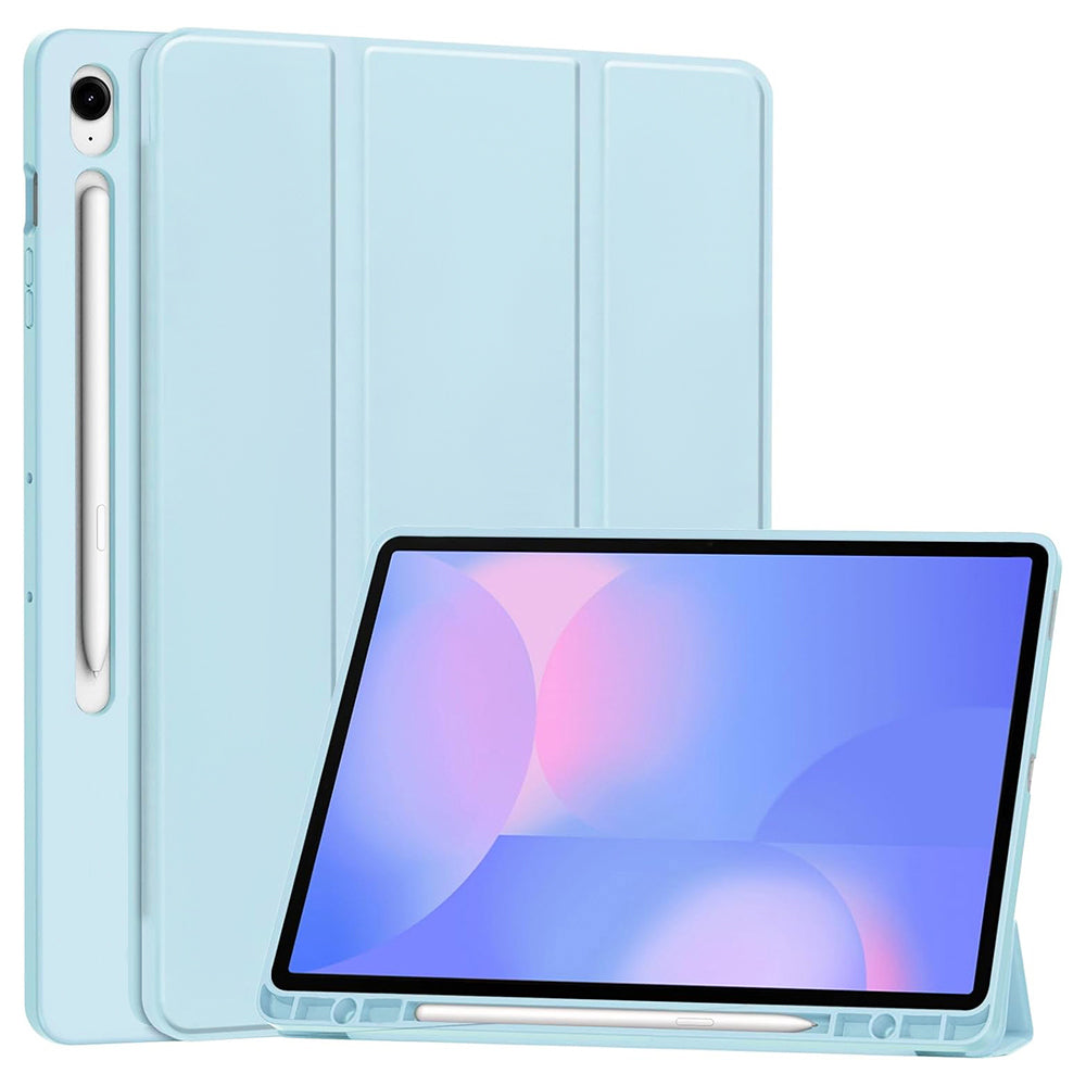 Husa de protectie tableta Techsuit Flex Trifold compatibil cu Samsung Galaxy Tab S10 FE Plus, Albastru