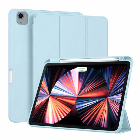 Husa de protectie tableta Techsuit Flex Trifold (with Pencil Holder) compatibil cu iPad Pro 11 (2018 / 2020 / 2021 / 2022), Albastru Cer