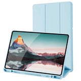 Husa de protectie tableta Techsuit Flex Trifold (with Pencil Holder) compatibil cu Samsung Galaxy Tab S6 Lite (2020/2022/2024), Albastru Cer
