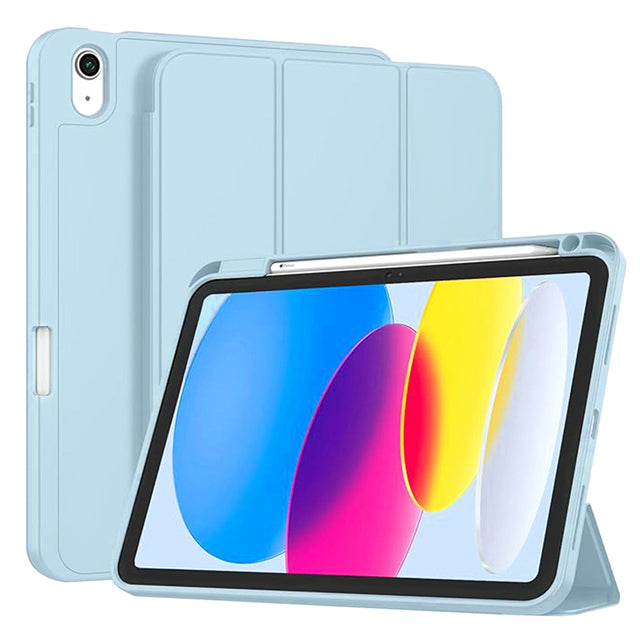 Husa de protectie tableta Techsuit Flex Trifold (with Pencil Holder) compatibil cu iPad 10 (2022) 10.9 / 11 (2025), Albastru Cer