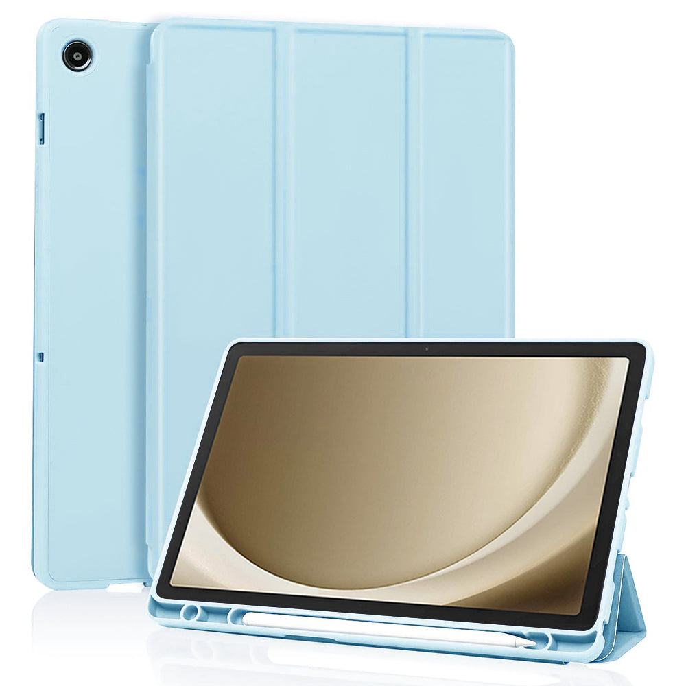 Husa de protectie tableta Techsuit Flex Trifold (with Pencil Holder) compatibil cu Samsung Galaxy Tab A9 Plus, Albastru Cer