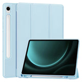 Husa de protectie tableta Techsuit Flex Trifold (with Pencil Holder) compatibil cu Samsung Galaxy Tab S9 / S9 FE / S10 FE, Albastru Cer