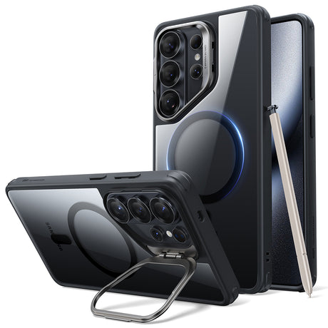 Husa de protectie ESR Classic Hybrid HaloLock Kickstand compatibil cu Samsung Galaxy S26 Ultra, Transparent Black