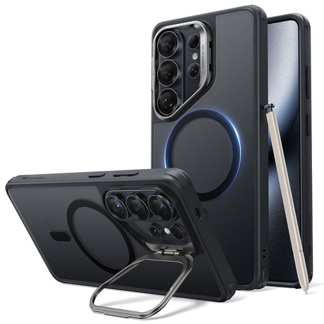 Husa de protectie ESR Classic Hybrid HaloLock Kickstand compatibil cu Samsung Galaxy S26 Ultra, Negru Mat
