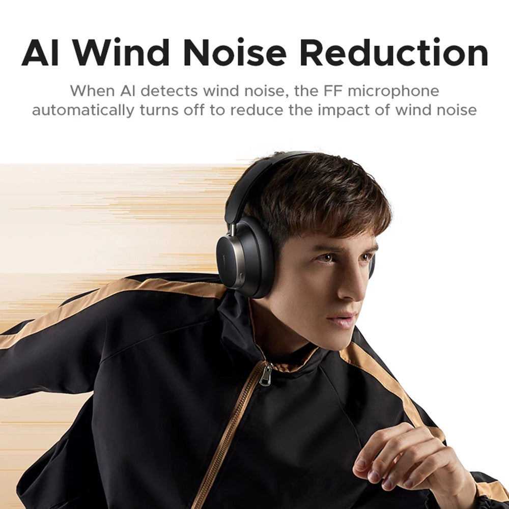 Casti Ugreen Wireless Studio Pro HP206 (55687), Bluetooth 6.0, with Microphone, Hi-Res, ANC, Custom EQ, LDAC, Negru