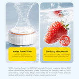 Gadget Deerma Washing Machine (GS01), Automatic, 21W, 2000mAh, Portable Fruits Cleaner, Boost Food Freshness, Vortex Power, Alb