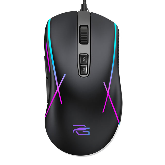 Tastatura/Mouse Proove Wired Mouse Defiant (CMDE00000102), for Gaming, USB, LED, 7 Buttons, 7200DPI, Windows, MacOS, Linux, 1.5m, Negru