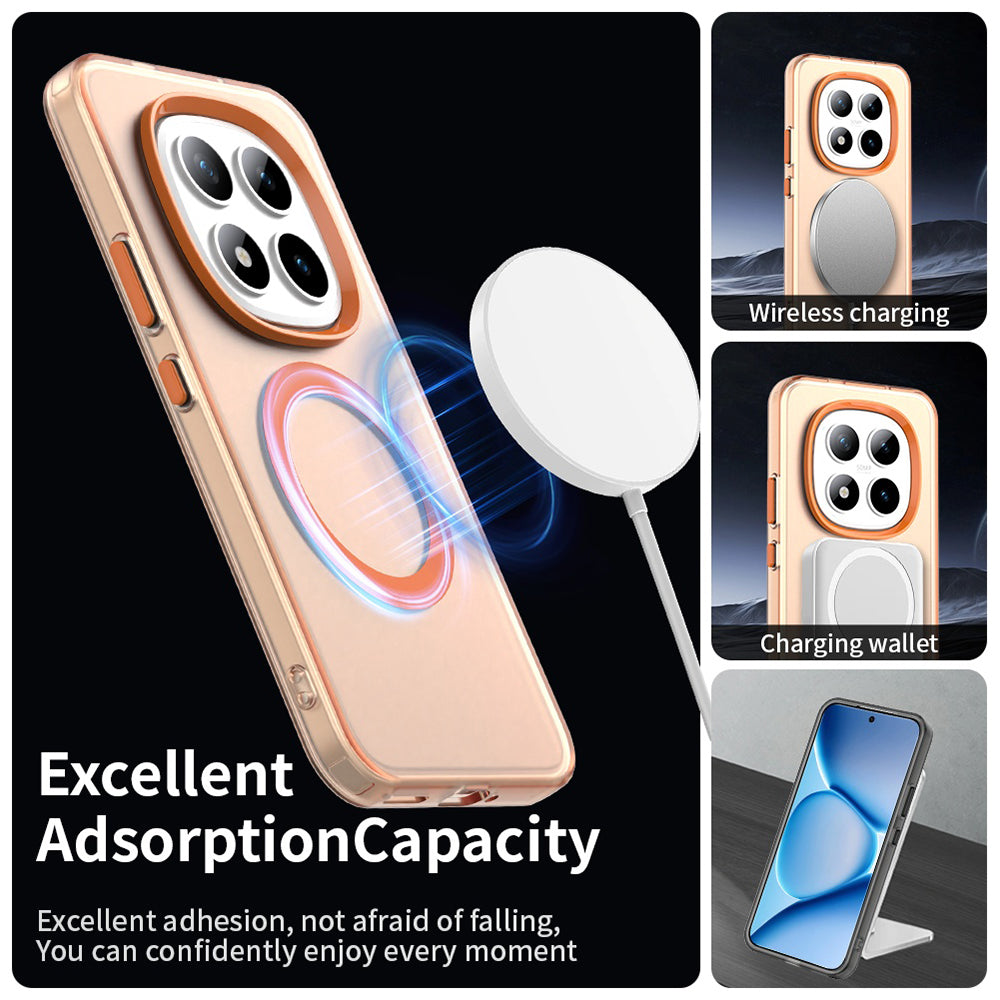 Husa de protectie Techsuit CandyCase MagSafe compatibil cu Xiaomi Redmi Note 15 Pro+ 5G / Poco M8 Pro 5G, Portocaliu