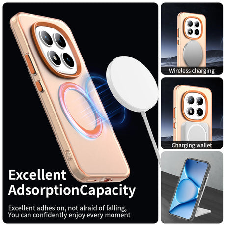 Husa de protectie Techsuit CandyCase MagSafe compatibil cu Xiaomi Redmi Note 15 Pro+ 5G / Poco M8 Pro 5G, Portocaliu