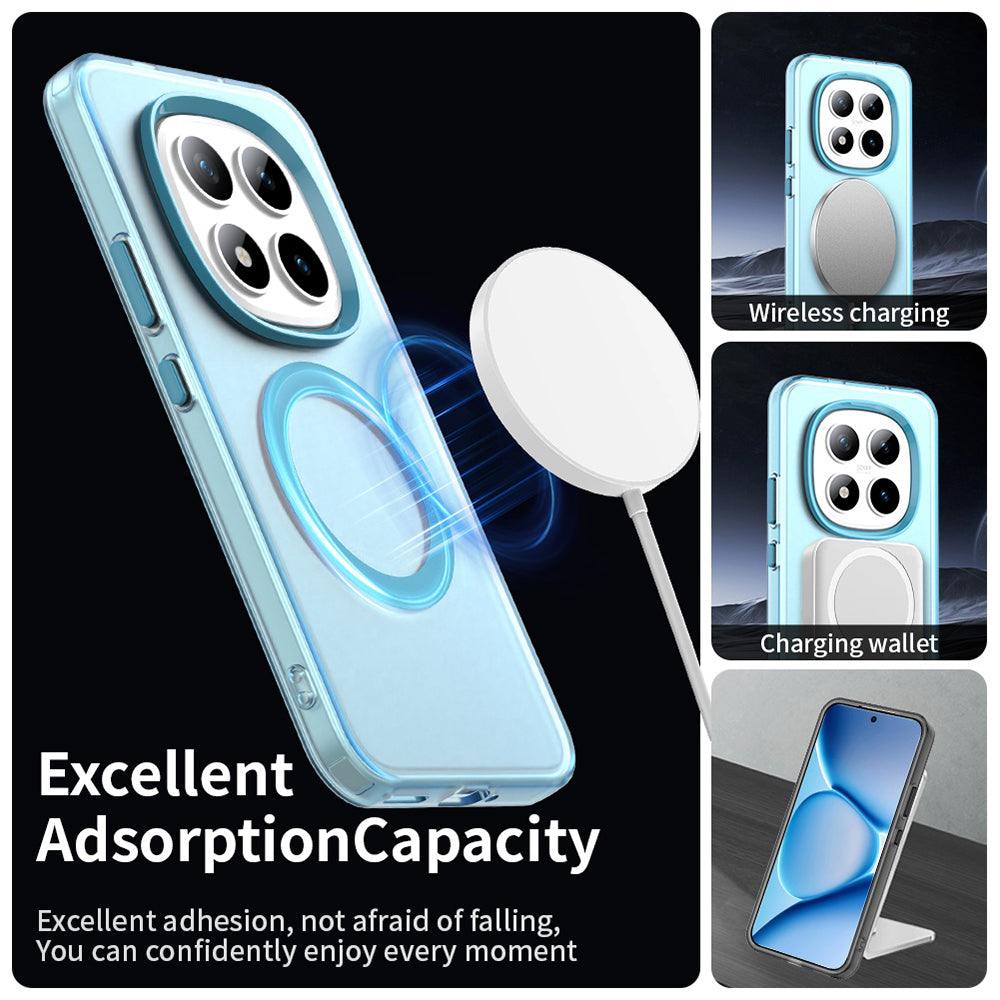Husa de protectie Techsuit CandyCase MagSafe compatibil cu Xiaomi Redmi Note 15 Pro+ 5G / Poco M8 Pro 5G, Albastru