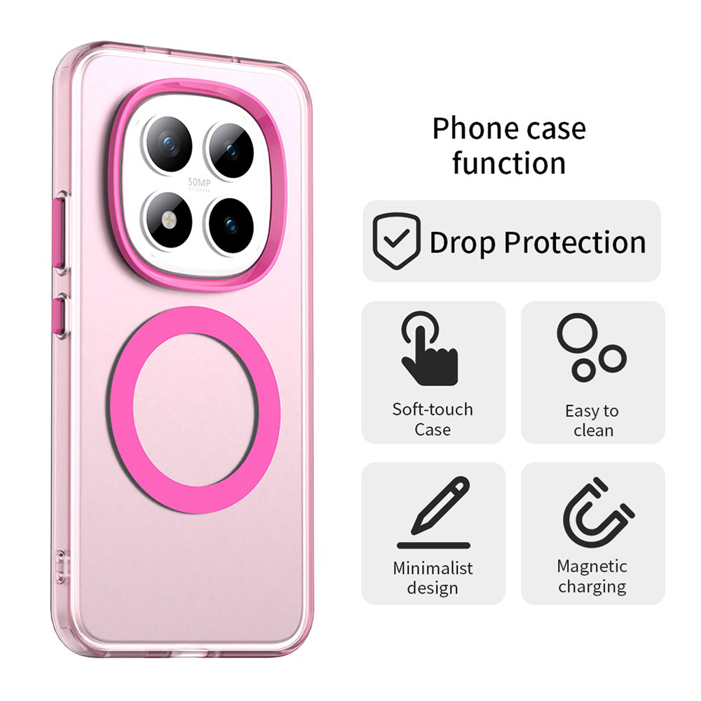 Husa de protectie Techsuit CandyCase MagSafe compatibil cu Xiaomi Redmi Note 15 Pro+ 5G / Poco M8 Pro 5G, Roz