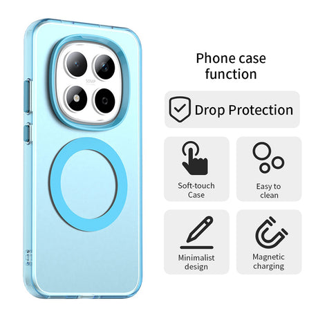Husa de protectie Techsuit CandyCase MagSafe compatibil cu Xiaomi Redmi Note 15 Pro 5G, Albastru
