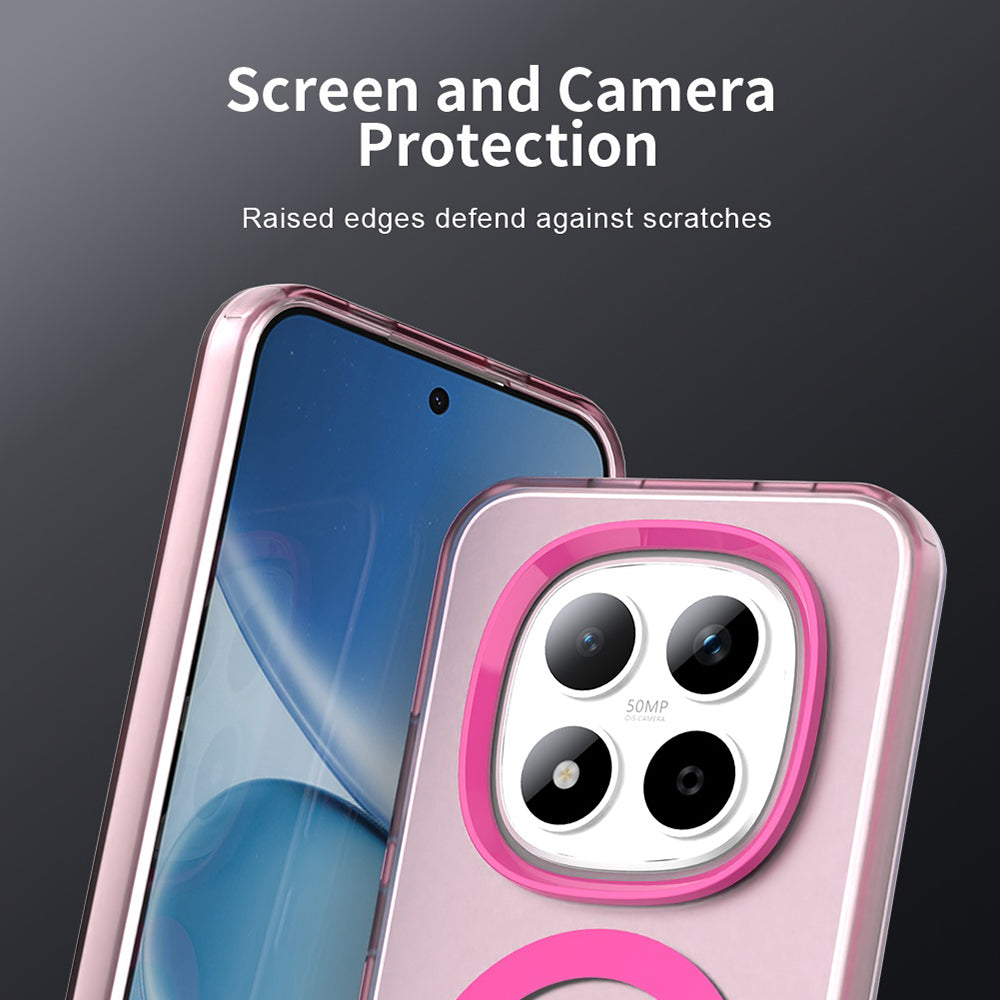 Husa de protectie Techsuit CandyCase MagSafe compatibil cu Xiaomi Redmi Note 15 Pro 5G, Roz