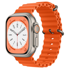 Curea smartwatch Techsuit Watchband (W038) compatibil cu Apple Watch 1/2/3/4/5/6/7/8/9/10/11/SE/SE 2/SE 3/Ultra/2/3 (42/44/45/46/49mm), Portocaliu