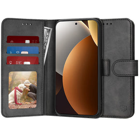 Husa de protectie Techsuit Diary Book compatibil cu Xiaomi Redmi Note 15 Pro+ 5G / Poco M8 Pro 5G, Negru