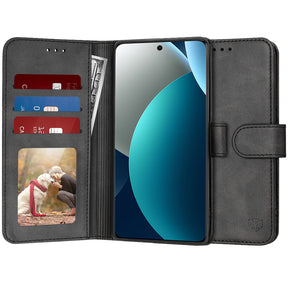 Husa de protectie Techsuit Diary Book compatibil cu Xiaomi Redmi Note 15 Pro 4G, Negru