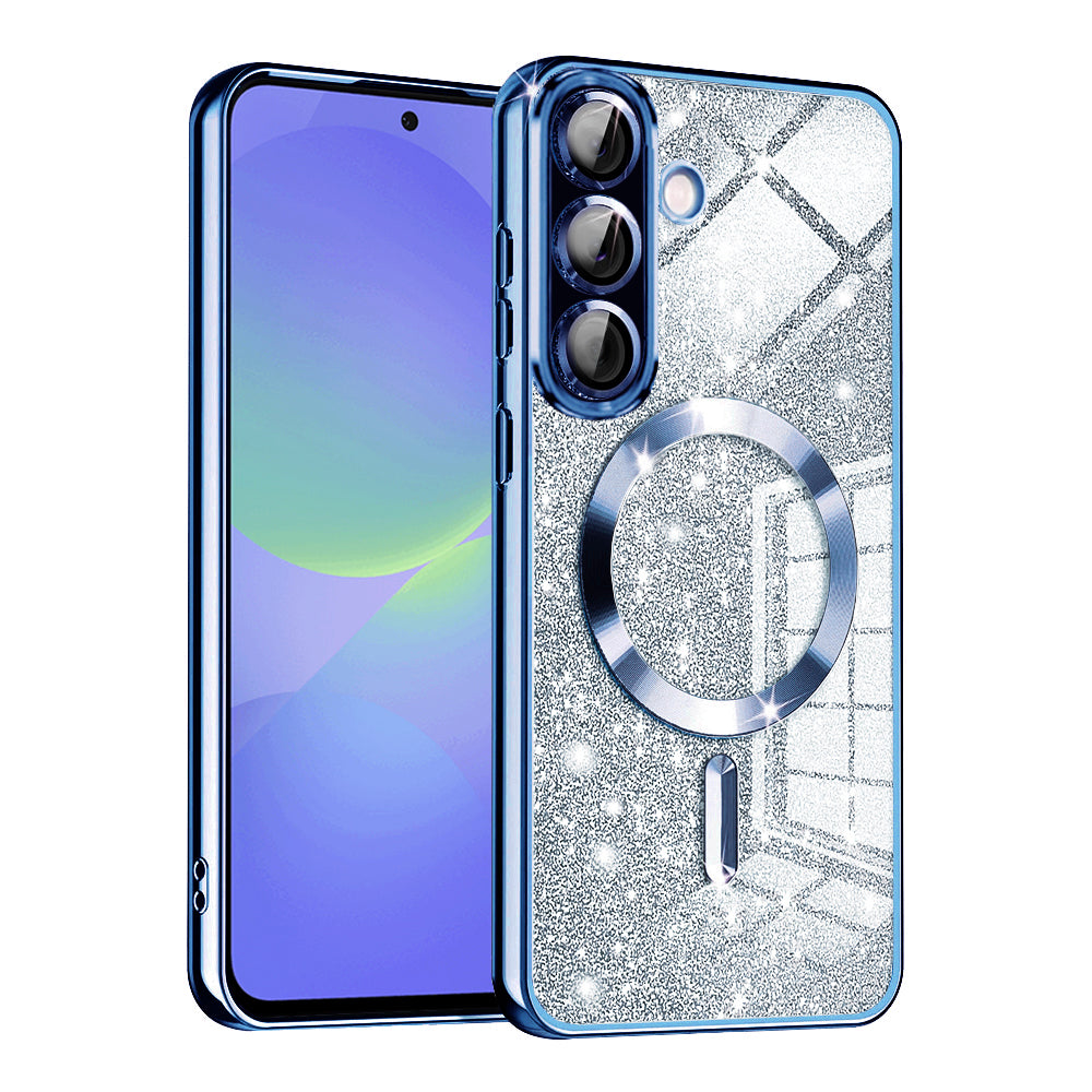 Husa de protectie Techsuit Luxury Glitter MagSafe -Samsung Galaxy A36 5G / A56 5G compatibil cu Light Blue