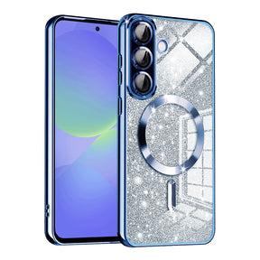 Husa de protectie Techsuit Luxury Glitter MagSafe -Samsung Galaxy A36 5G / A56 5G compatibil cu Light Blue