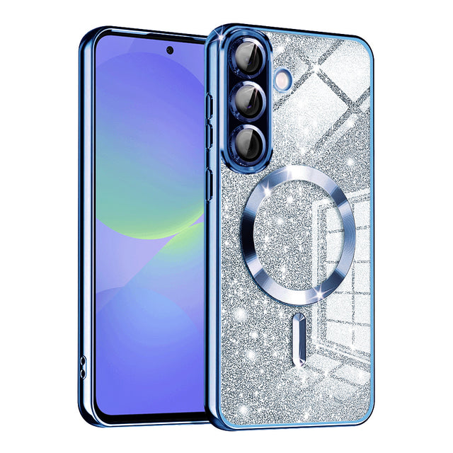 Husa de protectie Techsuit Luxury Glitter MagSafe -Samsung Galaxy A36 5G / A56 5G compatibil cu Light Blue