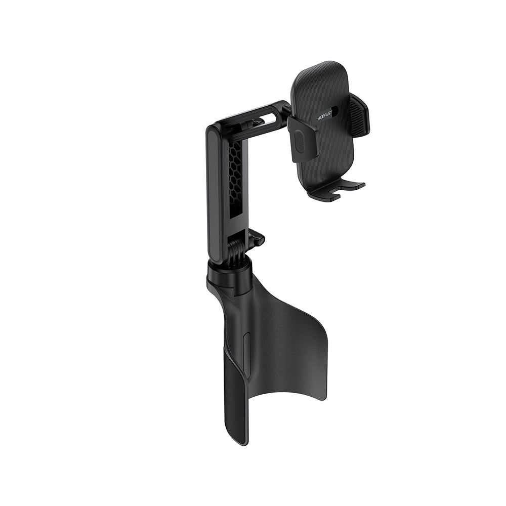 Suport Acefast- Car Holder (D63) with 2 Bases, Reliable Clamps, One-key Opening, Flexible Rod, Non‑slip Silicone, Universal, Black