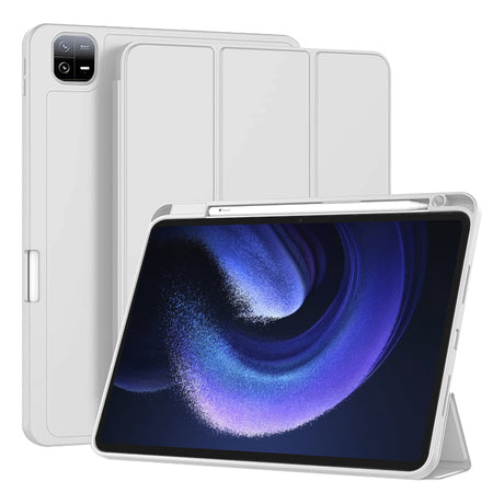 Husa de protectie tableta Techsuit Flex Trifold (with Pencil Holder) compatibil cu Xiaomi Pad 6 / Pad 6 Pro, Gri