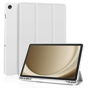 Husa de protectie tableta Techsuit Flex Trifold (with Pencil Holder) compatibil cu Samsung Galaxy Tab A9 Plus, Gri