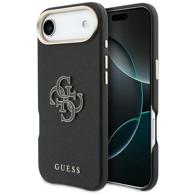 Husa de protectie Guess Hardcase Resin Logo (GUHCP17M5PS4RGGK) compatibil cu iPhone 17 Air, Negru