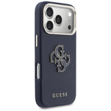 Husa de protectie Guess Hardcase Resin Logo (GUHCP17X5PS4RGGB) compatibil cu iPhone 17 Pro Max, Albastru