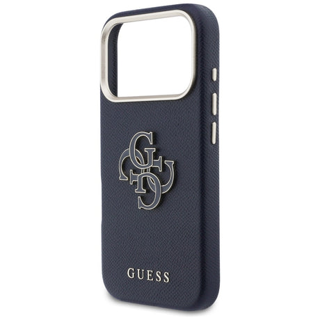Husa de protectie Guess Hardcase Resin Logo (GUHCP17X5PS4RGGB) compatibil cu iPhone 17 Pro Max, Albastru