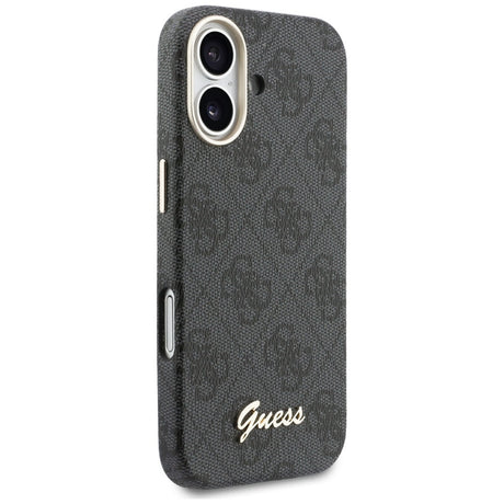 Husa de protectie Guess 4G Script MagSafe (GUHMP17S5P4FWMSK) compatibil cu iPhone 17, Negru
